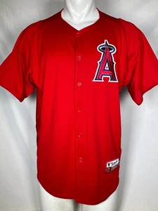 VTG Los Angeles Anaheim Angels Red Majestic Batting Practice Jersey Men’s LARGE - Picture 1 of 10