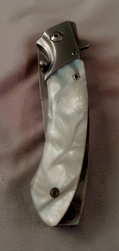 Navaja de Bolsillo Plegable Hoja Abierta Asistida por Resorte Táctica Perla 8,75” Caza Foto 1 de 4