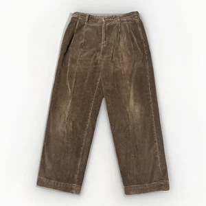 Pantaloni vintage Abercrombie & Fitch uomo 36x32 marrone velluto a coste larghi gamba 90s - Foto 1 di 9