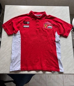 VINTAGE FERRARI MARLBORO FORMULA 1 UNO RACING POLO SHIRT 2006 TEE Y2K F1 SZ L - Picture 1 of 9