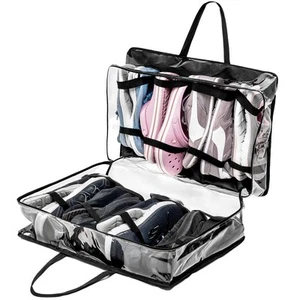 Oxford Travel Shoe Bag - Organizer for 8 Pairs - Portable Luggage Carrier - S... - Picture 1 of 6