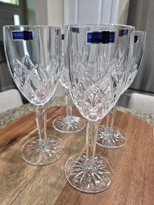 Set of 4 Waterford Marquis Brookside Crystal Wine Glasses  - Image 1 of 4