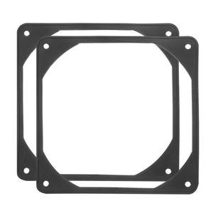 Anti-vibration Rubber Fan Gasket 120mm, 2Pcs Shock Absorption Pad for PC, Black - Afbeelding 1 van 6