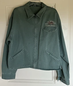 1990s Ralph Lauren Polo Sportsman Large Jacket Green Zip Up Ducks Made USA Clean - Picture 1 of 9