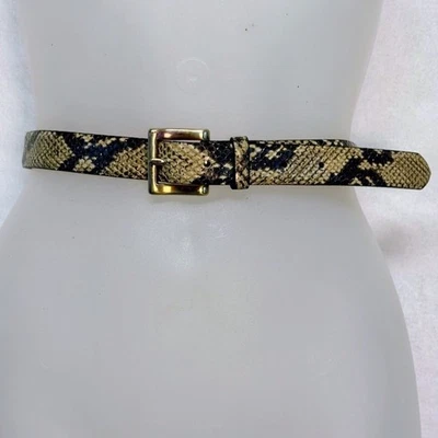 The Limited Vintage Faux Snakeskin Print Belt Italian Leather USA Women's Medium - Image 1 of 4