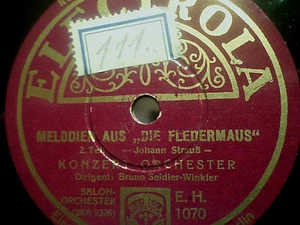 BRUNO SEDLER-WINKLER "Melodie da "Il pipistrello" - Parte I & II" Electrola - Foto 1 di 2