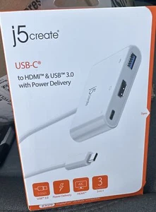 J5Create USB-C to HDMI AND USB 3.0 With Power Delivery JCA379 Brand New - Picture 1 of 7