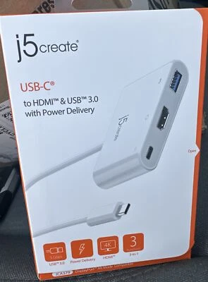 J5Create USB-C to HDMI AND USB 3.0 With Power Delivery JCA379 Brand New - Image 1 of 4