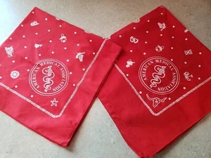 Set of 2 American Medical Association Red Bandanas - Picture 1 of 5