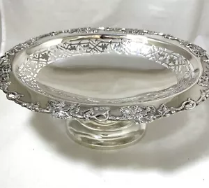 Elegant Grape Tazza Antique Edwardian Sterling Silver 1909 Decorated With Grape - Picture 1 of 14