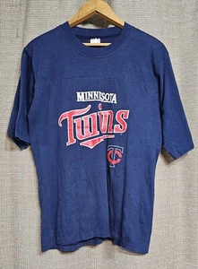 Vintage MLB Minnesota Twins Baseball Early T-shirt HTF Jersey VTG Cities - Picture 1 of 10