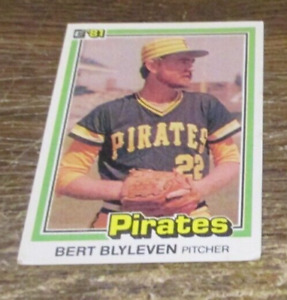 1981 Donruss Bert Blyleven #135 baseball card - Pittsburgh Pirates - VG