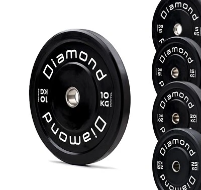 Coppia Dischi BUMPER training Olimpionici DIAMOND Foro Ø50 mm Palestra E Homegym - Immagine 1 di 4