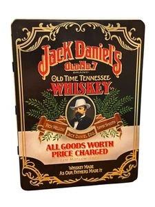 VTG Jack Daniels Tin Box Tennessee Whiskey Old No 7 Embossed Storage Hinged - Picture 1 of 9