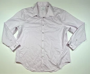 Camisa Calvin Klein Para Hombres Calce Ajustado Púrpura Claro Manga Larga Botón 17.5 32/33 XL - Imagen 1 de 7