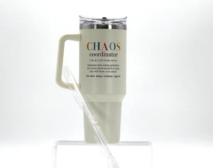 New Chaos Coordinator 40oz Insulated Tumbler TEEZWONDER (NIB) - Picture 1 of 7