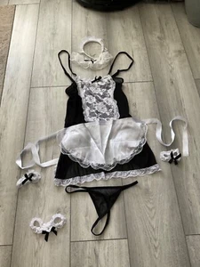 NAUGHTY/SEXY MAID FANCY DRESS/COSPLAY..BRAND NEW..SIZE 8-12..FRENCH MAID - Picture 1 of 1