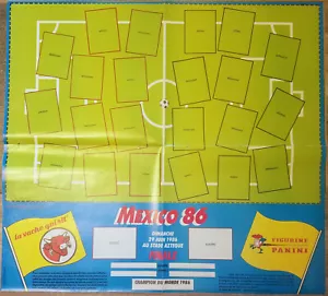 RARE EMPTY POSTER PANINI WORLD CUP MEXICO 86 LA VACHE QUI RIT COMME NEUF - Foto 1 di 4