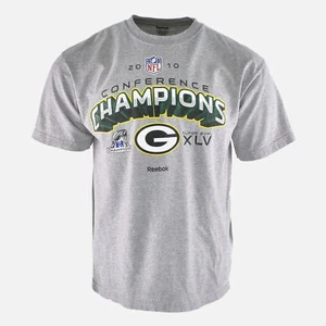 Green Bay Packers 2010 Conference Champions SuperBowl XLV NFL Reebok T-Shirt L - Bild 1 von 4