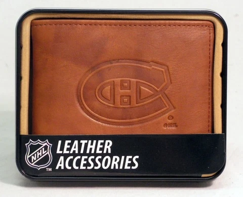 Montreal Canadiens NHL Embossed Leather Billfold Wallet FREE US SHIPPING Cover