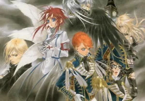 card promo Trinity Blood anime Abel Nightroad Esther Blanchett - Picture 1 of 1
