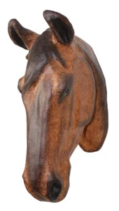 Luxe Horse Head Papier Mache Wall Sculpture Farmhouse Bust Animal Art Mounted - Picture 1 of 1