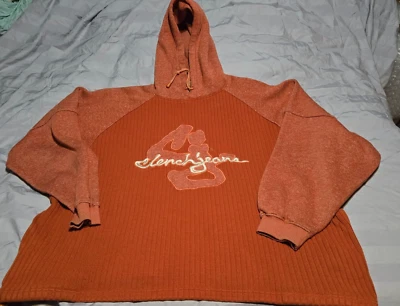 Suéter Vintage Apretar Jeans Pesado Acanalado 3XL Naranja Pullover Sudadera con Capucha Ropa de Calle Foto 1 de 4