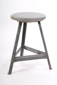 alter Hocker Art Deco Werkstatthocker Vintage Bauhaus Design Chair Hocker - Bild 1 von 7