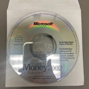 Microsoft Money 2002 Standard Computer Software Disc, geöffnet - Bild 1 von 3