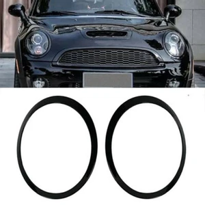 Gloss Black Headlight Trim Ring For 2007-2015 Mini Cooper R55 R56 R57 R58 R59 AJ - Picture 1 of 7