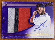 Dustin PEDROIA 2017 Panini Definitive Jumbo PATCH AUTO #ARC-DP 4/10 NM Red Sox