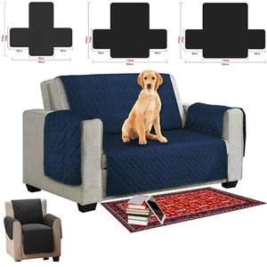 Non Slip Sofa Cover 1 2 3 Seater Slip Covers Quilted Pet Protector Settee Throw - Picture 1 of 31