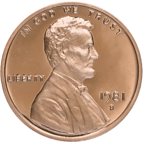 1981 S Lincoln Memorial Cent Type 1 Gem Deep Cameo Proof Penny Cover