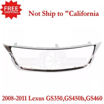 New Front Grille Trim For 2008-2011 Lexus GS350 GS460 GS450H Chrome LX1210102 Foto 1 de 4