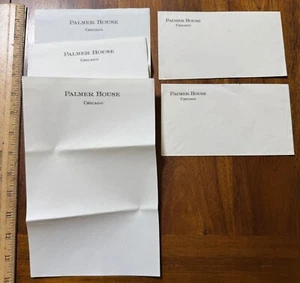 Vintage lot hotel stationery Palmer House Chicago IL letterheads envelopes - Picture 1 of 2