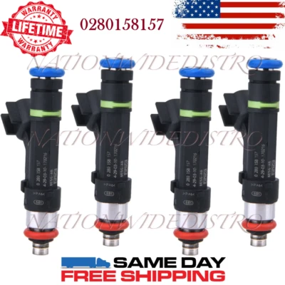 4x Inyectores de combustible Bosch OEM para 2012 2013 2014 2015 Mazda 5 2,5 L I4 0280158157 Foto 1 de 4