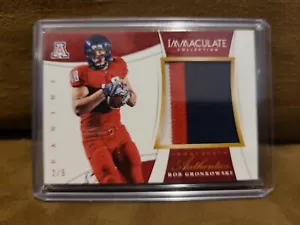 Rob Gronkowski 2/5 GAME WORN 2015 Immaculate Collection Multi sport - Picture 1 of 13
