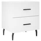 Modern Wooden Bedside Table Cabinet Nightstand With 2 Drawers Side End Table