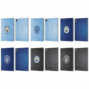 MANCHESTER CITY MAN CITY FC BADGE GEOMETRIC LEATHER BOOK CASE FOR APPLE iPAD