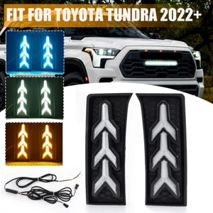 2X For Toyota Tundra 2022-2023 DRL Daytime Running Light w/ Turn Signal Function - Picture 1 of 12
