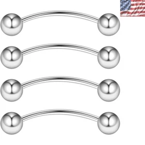 Chic & Safe 316L Schlangenaugen Zungenring Set - Hypoallergen, 4 Grand Designs - Bild 1 von 3