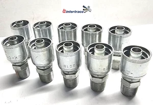 10 PK MP-08-06, 1/2" Hose x 3/8" NPTF Male Pipe Hydraulic Hose Fittings HY - Picture 1 of 7