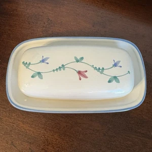 Vintage Savoir Vivre Butter Dish Portofino Flower Pattern - THAILAND - Picture 1 of 12