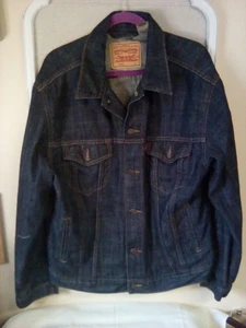 Vintage Levi's Denim Trucker Jacket Men's L Large Red Tab Style 7308 06/07 - Picture 1 of 8