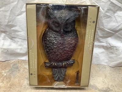 Llamador de puerta de búho de latón macizo con tornillos #30743 Decor Hardware SPI Foto 1 de 4