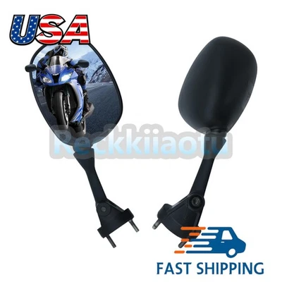 Left + Right BLK Rearview Mirrors For Kawasaki Ninja ZX636 Ninja Z10R Z1000 USA - Imagem 1 de 4