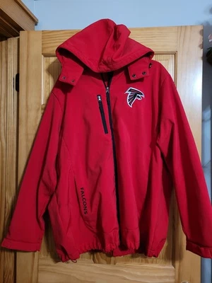 NFL Atlanta Falcons Coat Jacket With Hood Size 2XL  Red EUC - Image 1 of 4