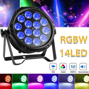 14 LED RGBW Par Light Waterproof IP65 210W Stage DJ Wash Lighting Outdoor/Indoor - Picture 1 of 16