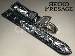 Seiko Presage SARW011, SARX019/6R15-02P0 20mm schwarzes Krokodillederarmband - Bild 1 von 9