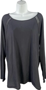 Lululemon Damen schwarz If Your Lucky offener Rücken Mesh Langarmshirt - 10 - Bild 1 von 3
